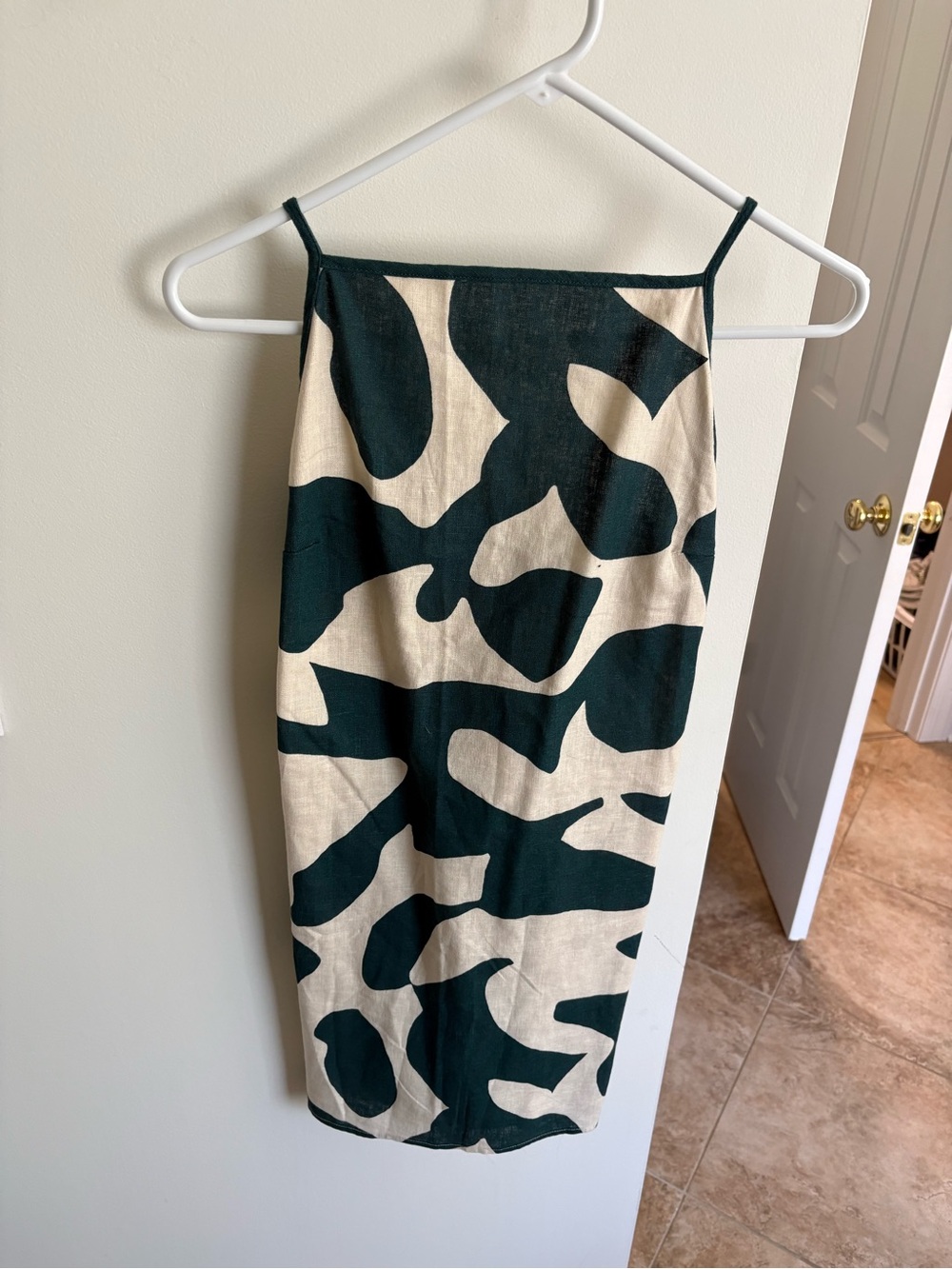 Abercrombie Green and Cream Printed Mini Dress